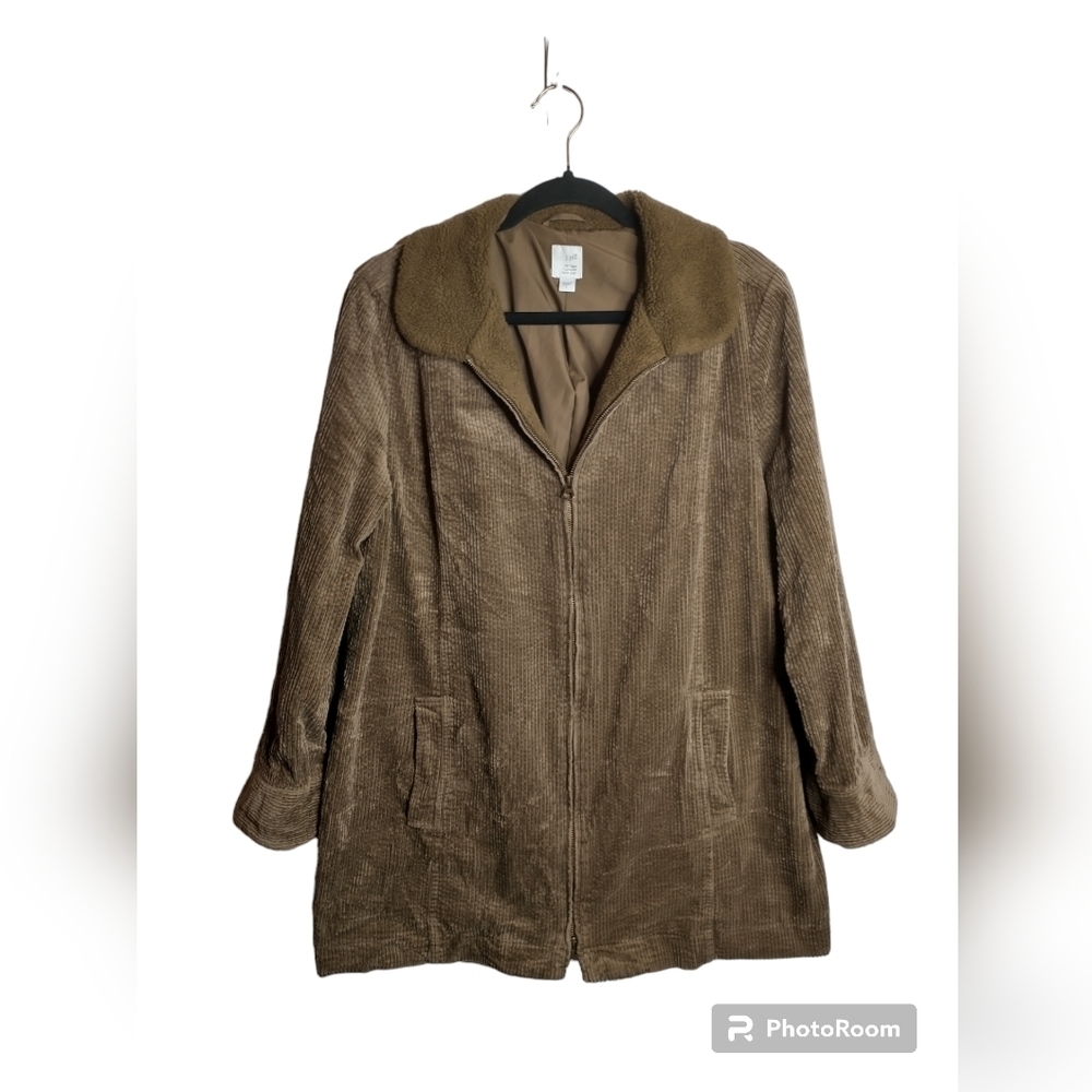 J. Jill Heritage Tumbled Cord Coat, size L, women's